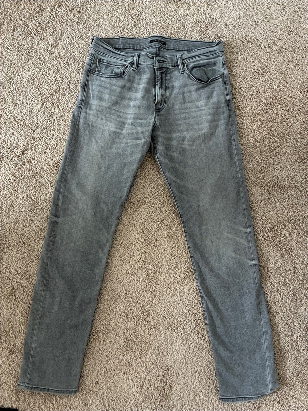 Lucky Brand Men's Slim Straight Grey Jeans